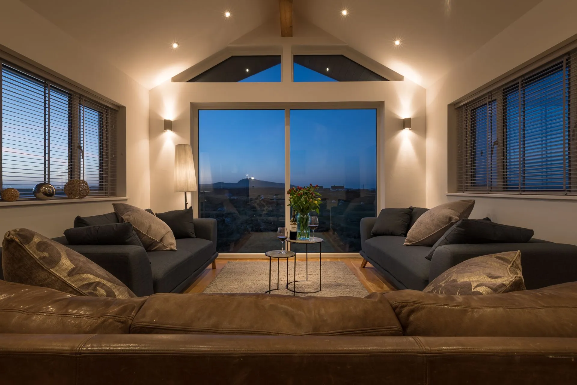 Cadair Arthur view from dining table of living room