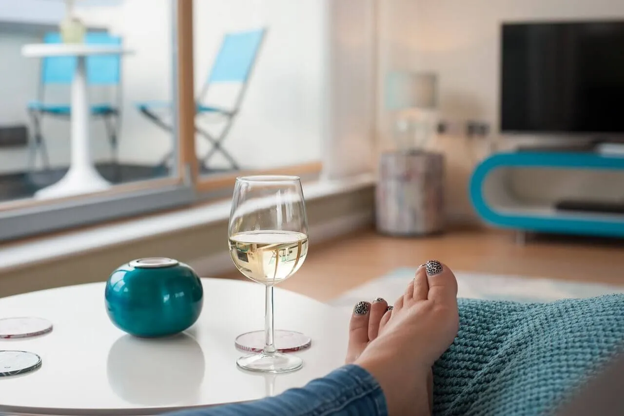 The View Living Room Feet close up - Rhosneigr 