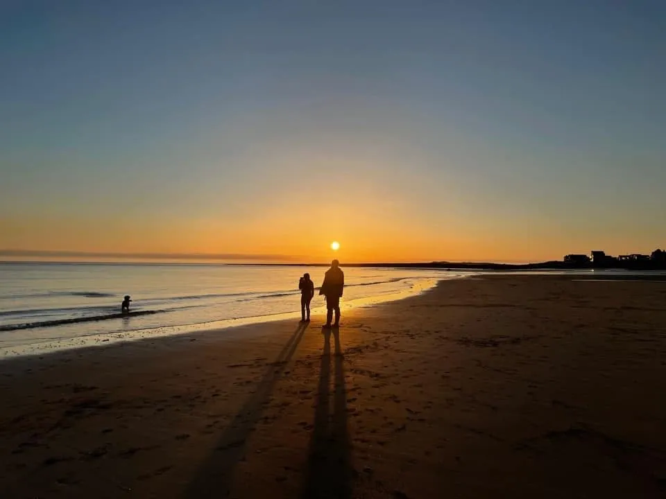 Stock photo - People at sunset