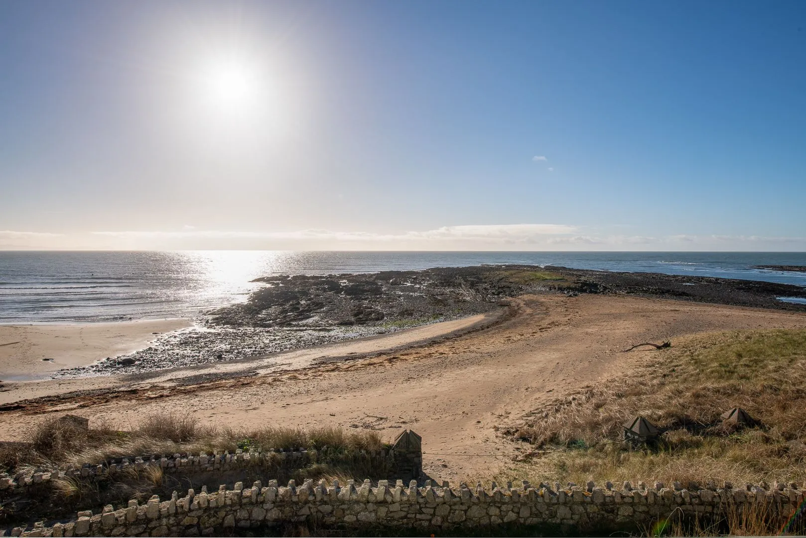 White Cottage Beach from Garden