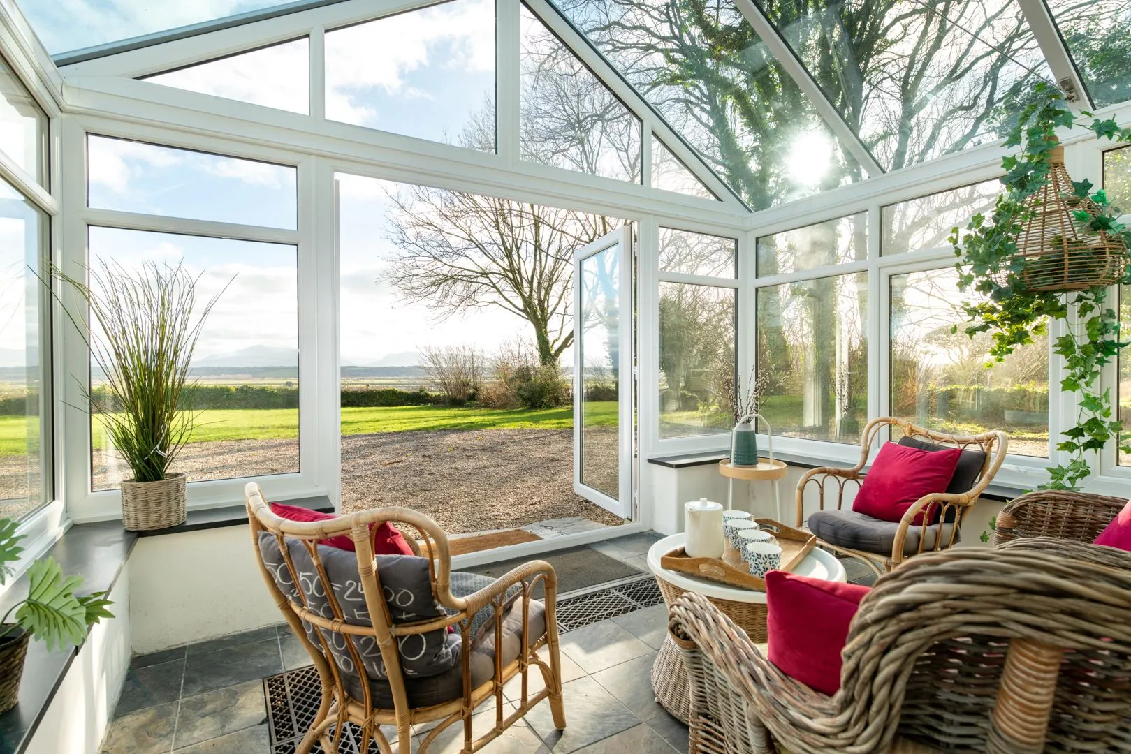 Ty Fferam Bailey conservatory with a view