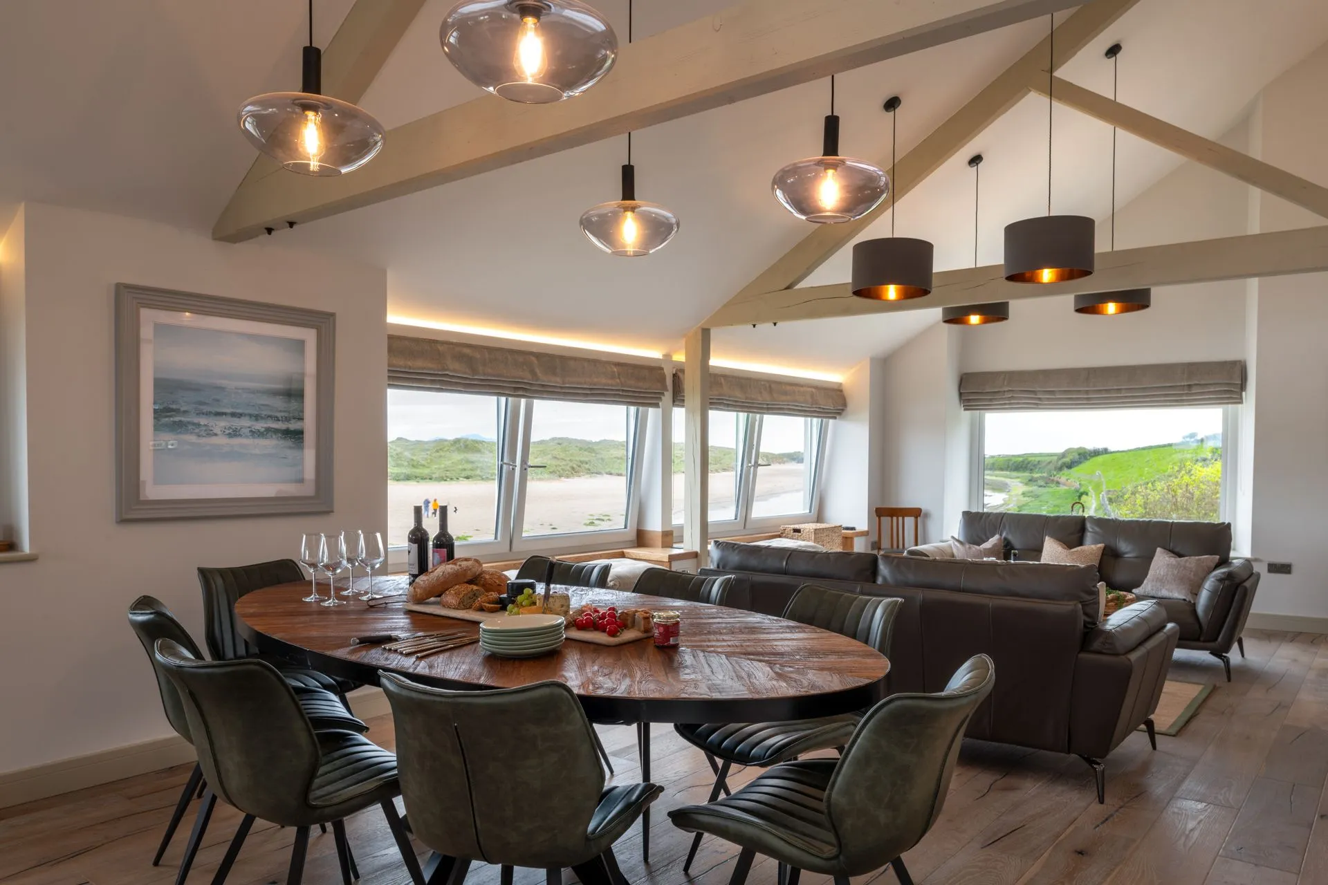 Y Cei Dining Area and Living Room