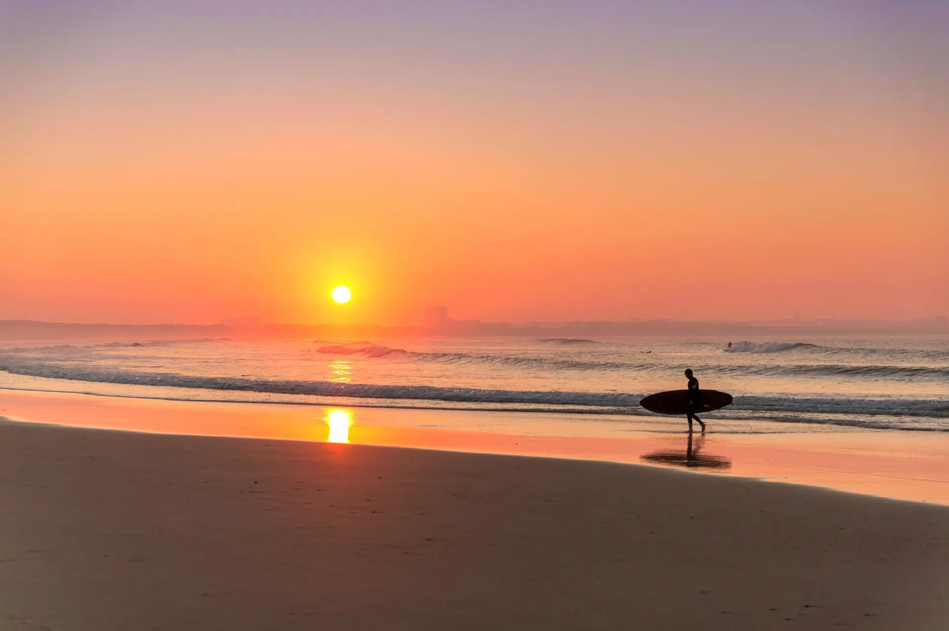 sunset on rhosneigr beach