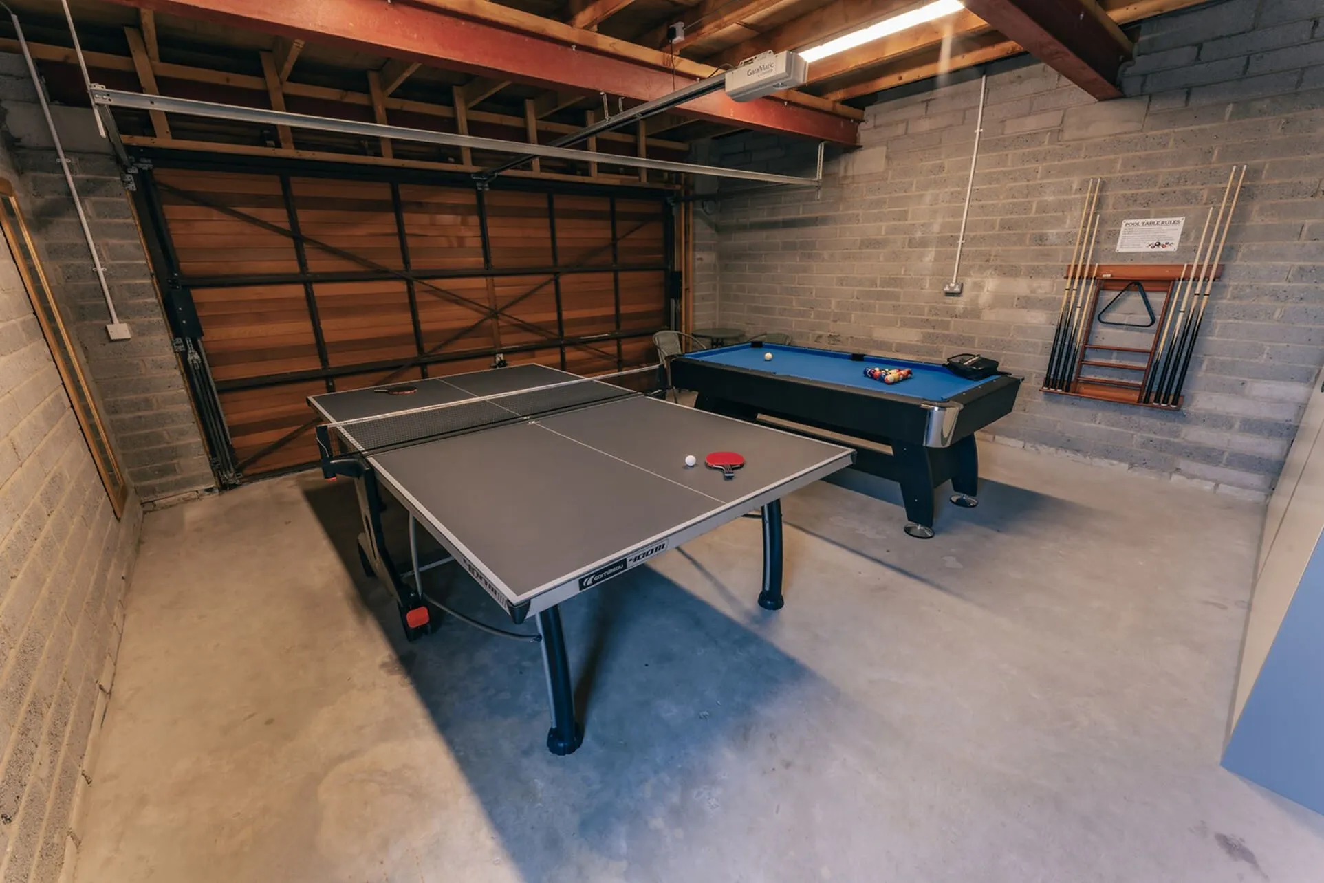Cool Waves games room/garage