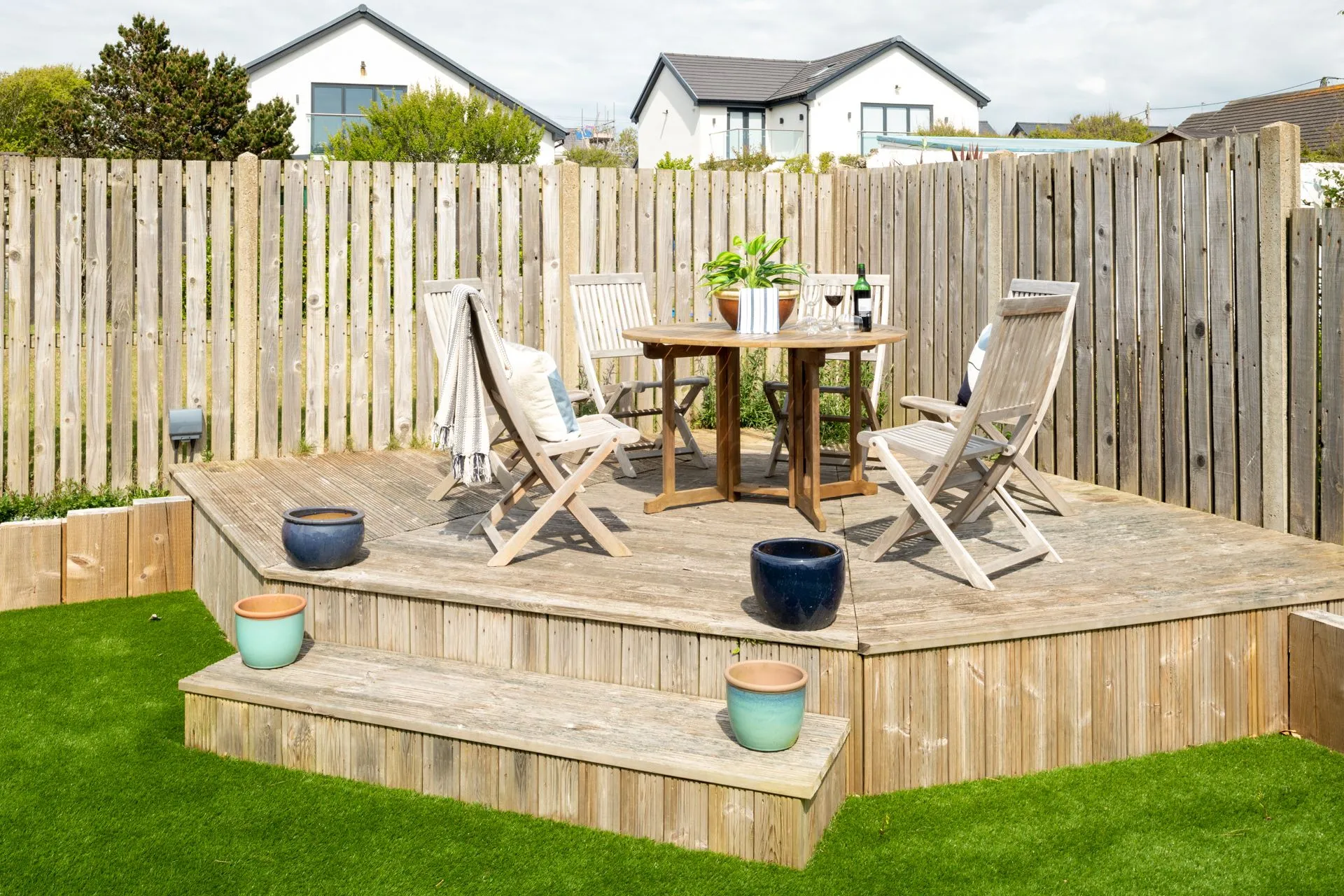 Cae Cloc raised decking