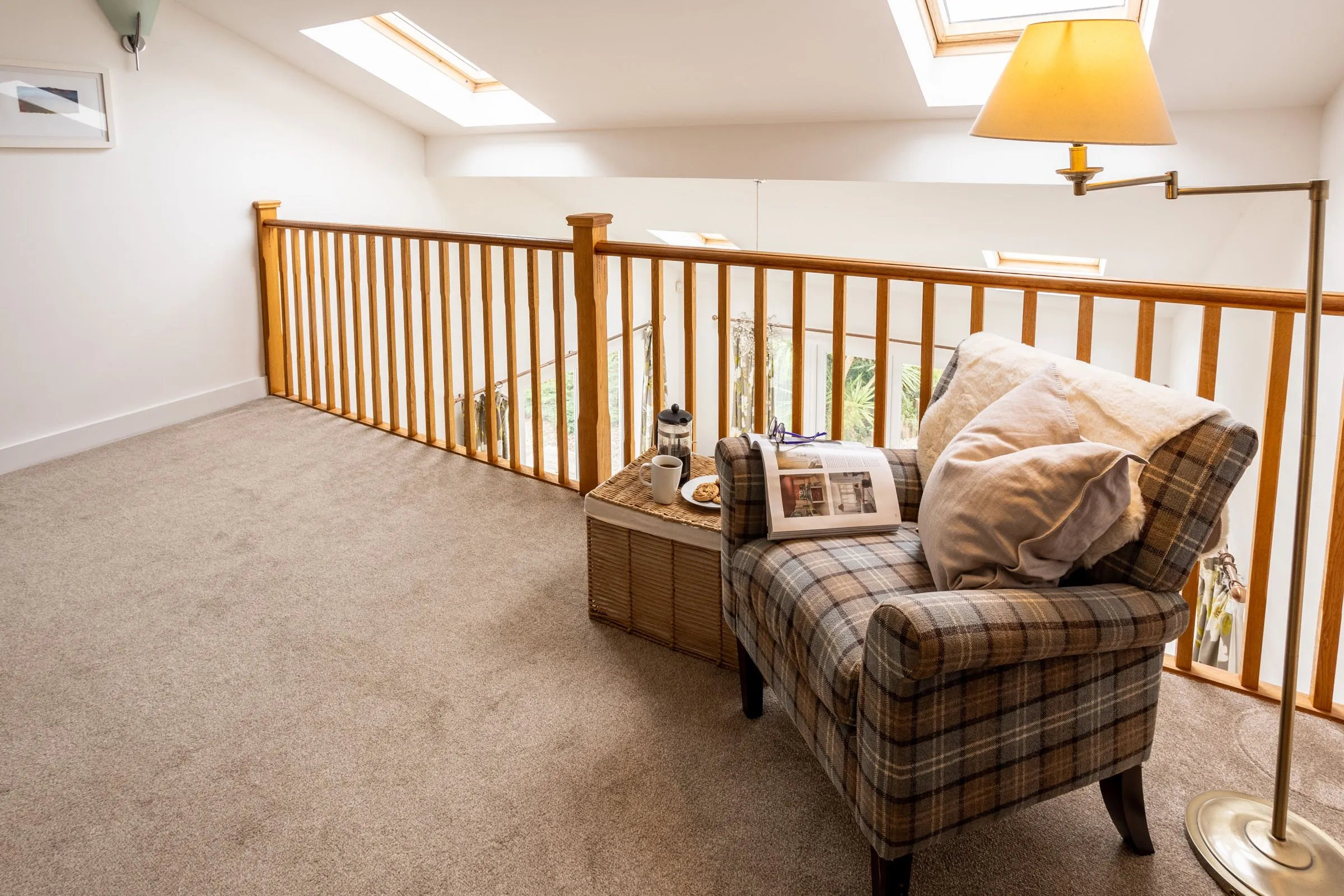 Ty Traeth Landing looking over the Dining Room 