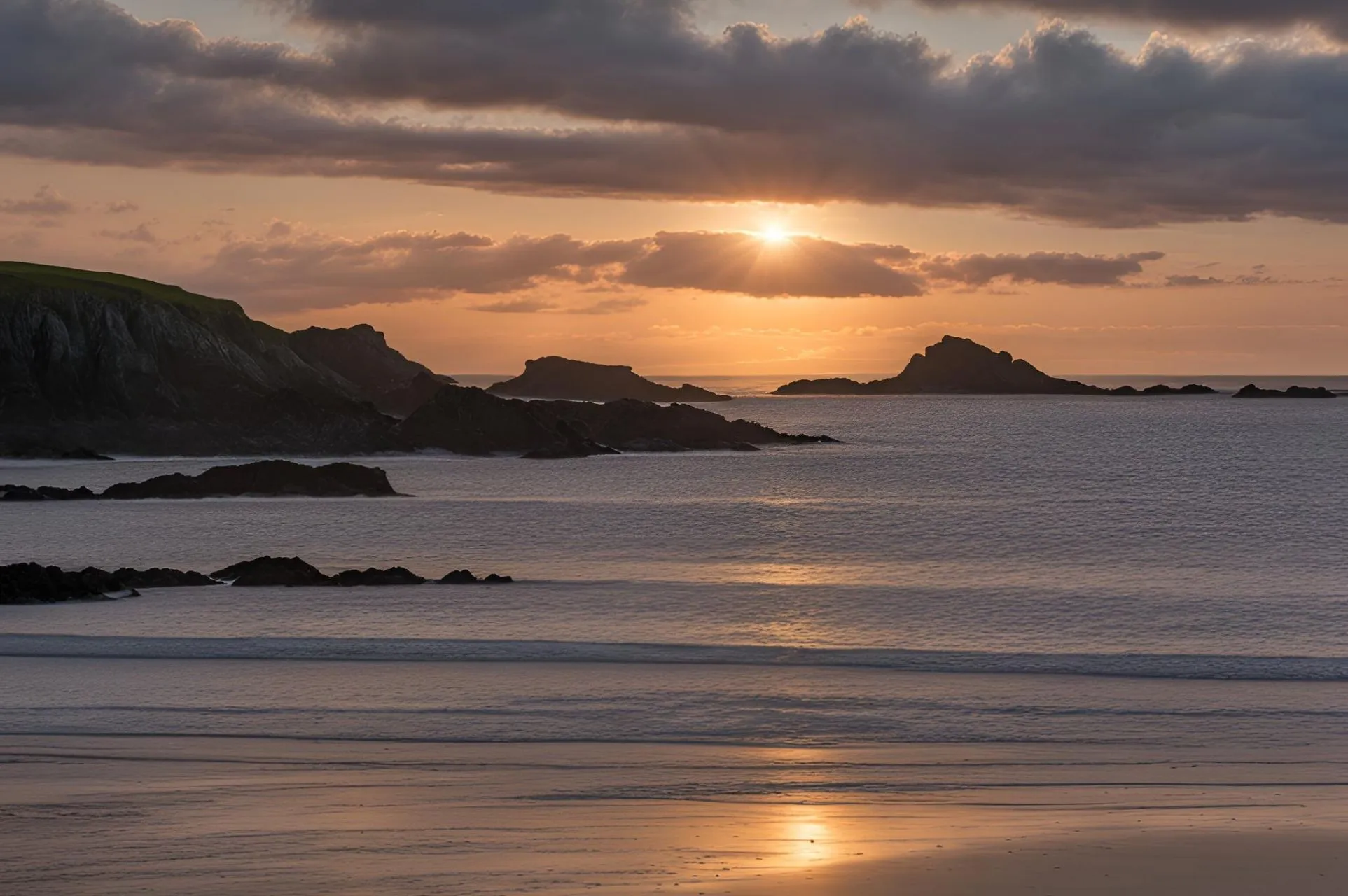 sunset at rhosneigr
