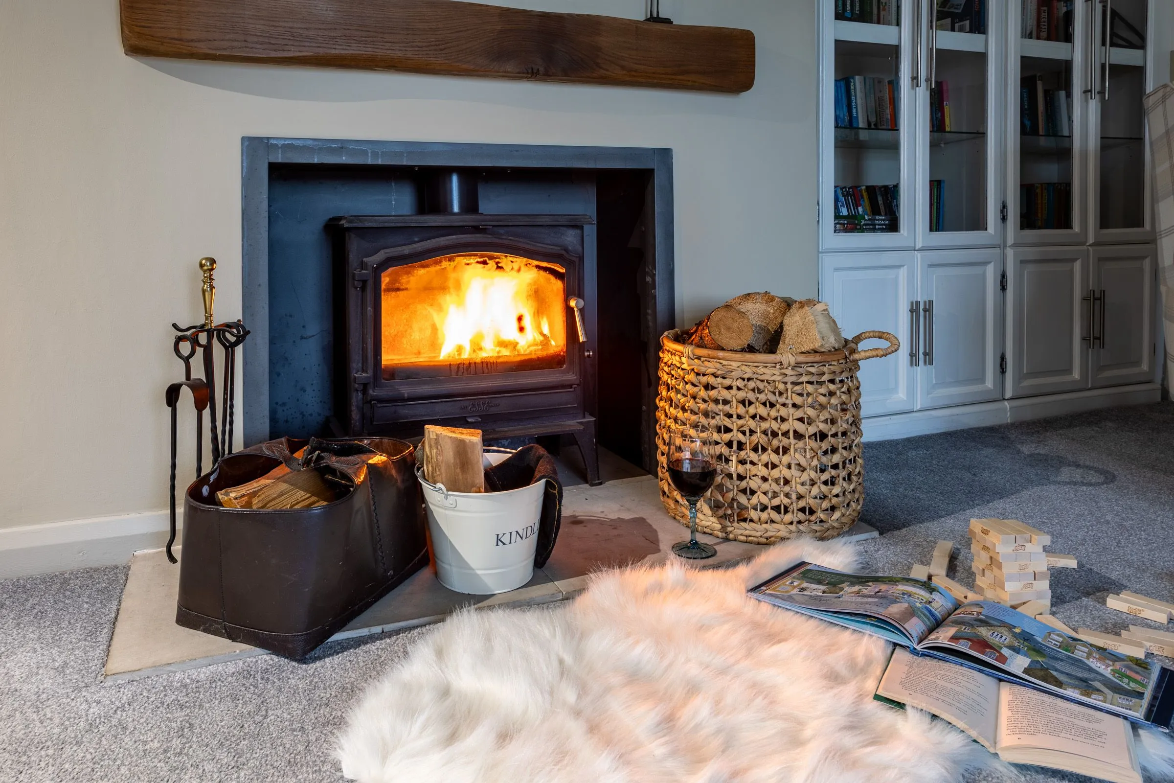Lakeside Log Fire