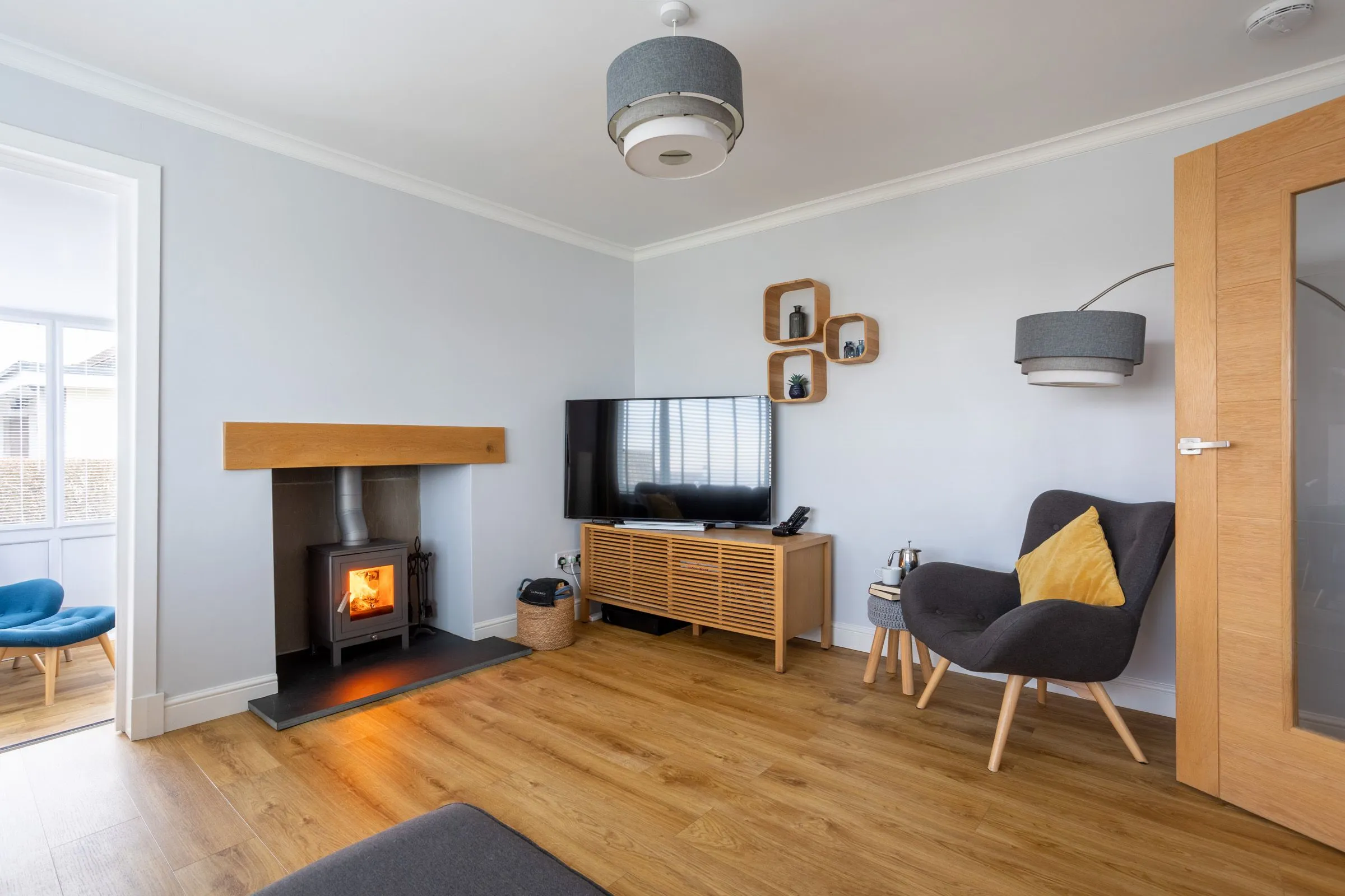 Tamarisk lounge roaring fire