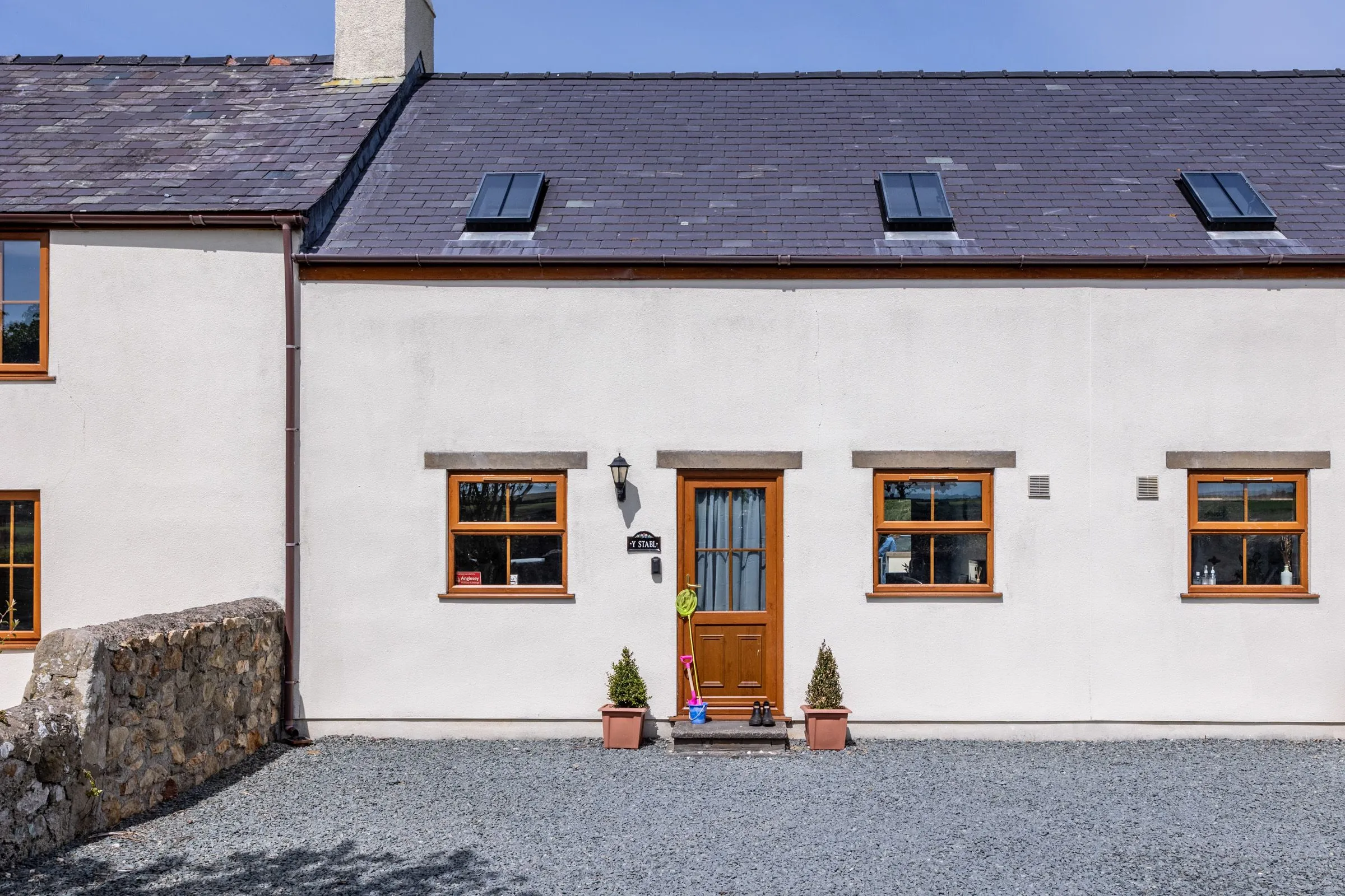Y Stabl Front Door - Llanfaelog