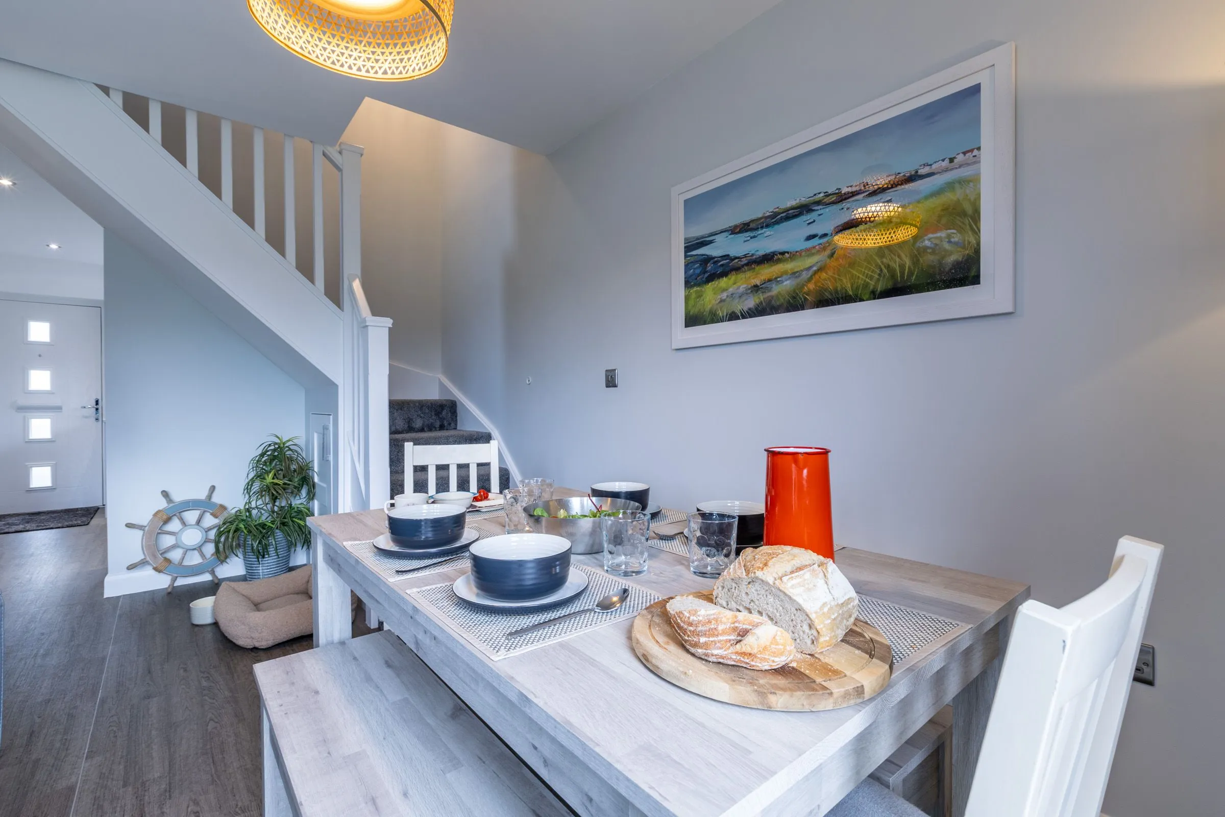 Ty Wawr - Table Set in lounge for 6