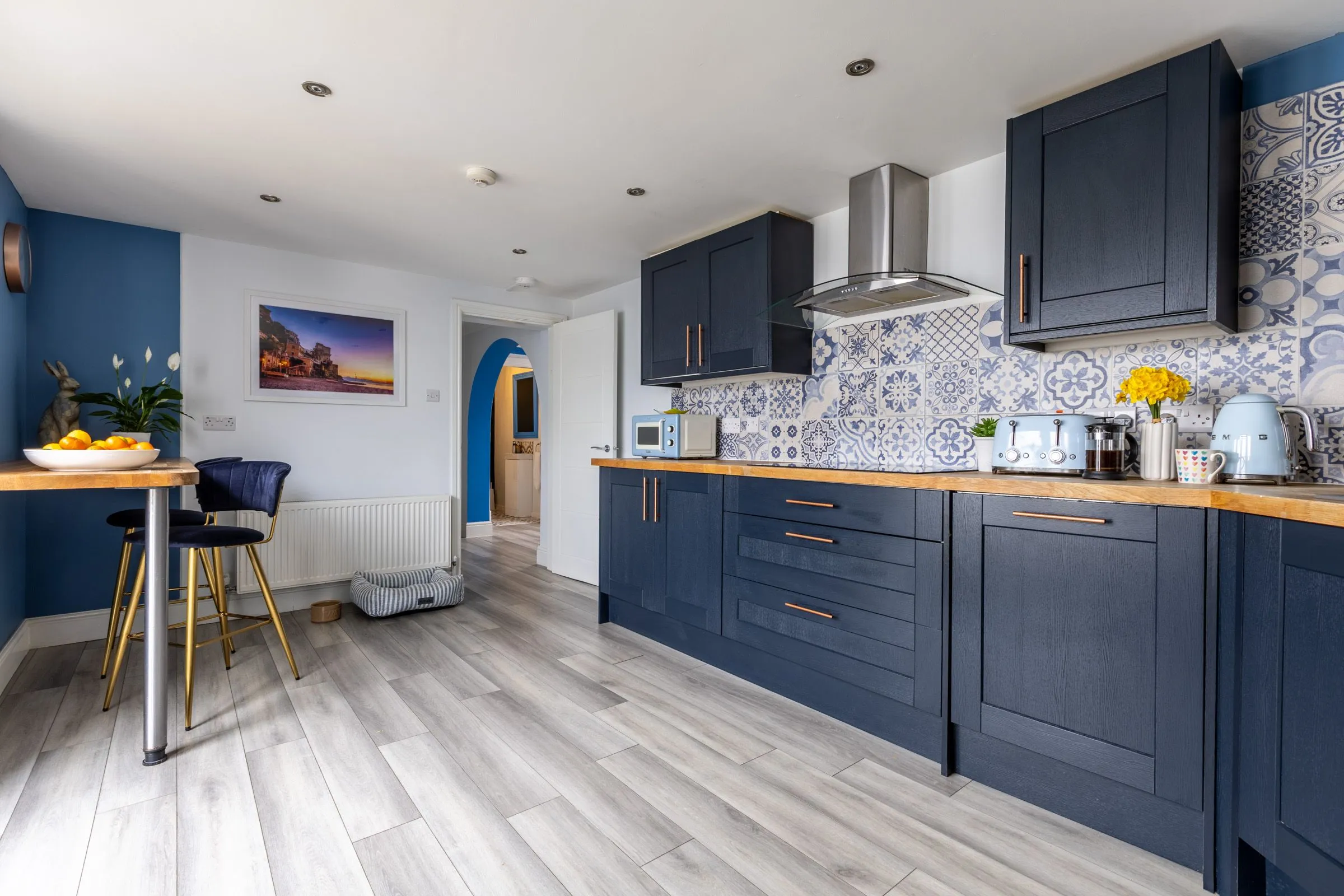 Coed Y Llan Kitchen to hallway