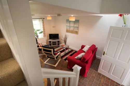 Bwthyn Siwan view down to living room