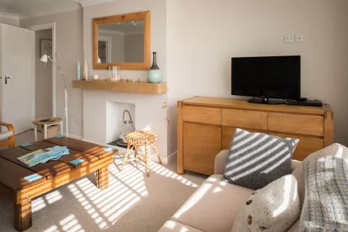 Dysynni Living Room focus on TV - Rhosneigr