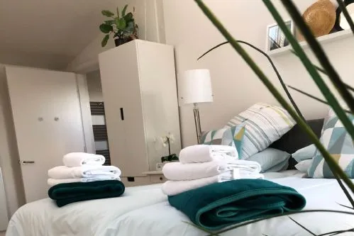 Owain's Lake View - Bed and towels