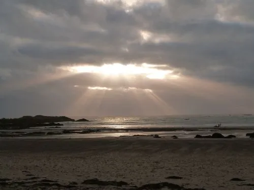 Sunburst on the beach