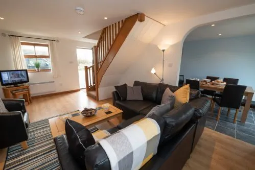 The Granary - Living Room through to dining