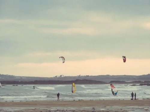 Stock photo - Kitesurfers