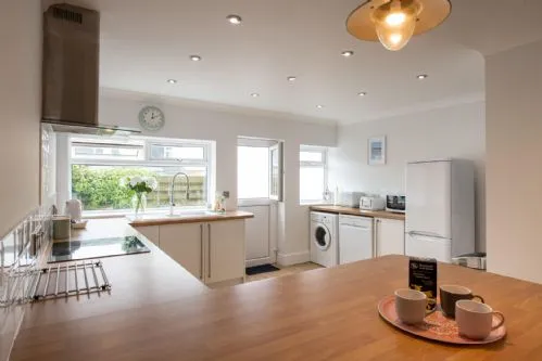 Lakeview Kitchen and back door
