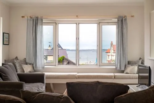 Llys Y Celeste living room and view