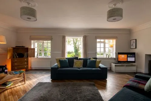 Ty Fferam Bailey patio doors in living room