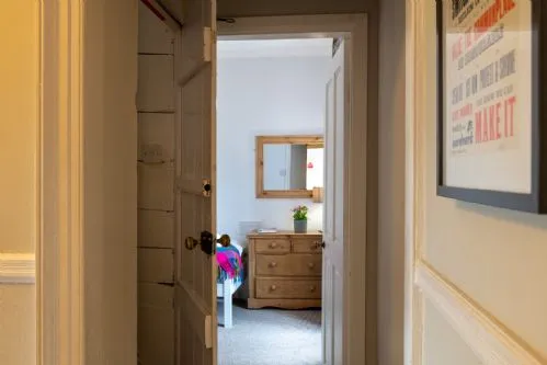 Ty Fferam Bailey Hallway and staircase to 2nd floor