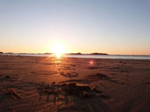Stock photo - Sunset and sand