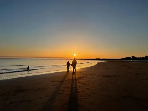 Stock photo - People at sunset