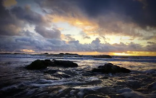 Stock photo sea rocks and waves