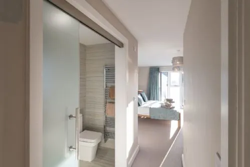 Out of the Blue - Annex bedroom and ensuite door