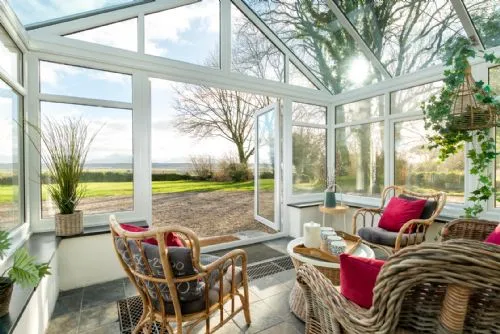 Ty Fferam Bailey conservatory with a view