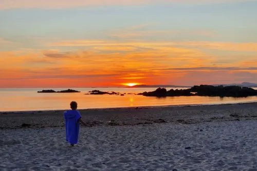 Sunset in Rhosneigr - stock photo
