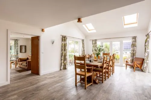Ty Traeth Dining Room into the Kitchen 