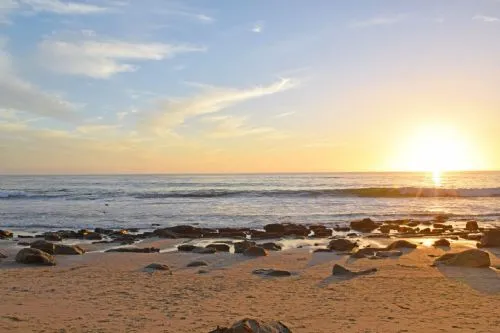 evening sun on the beach