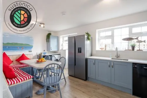 The Moorings - kitchen and fridge